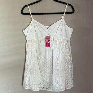 NWT BCBGirls Spaghetti Strap Top White Juniors Large